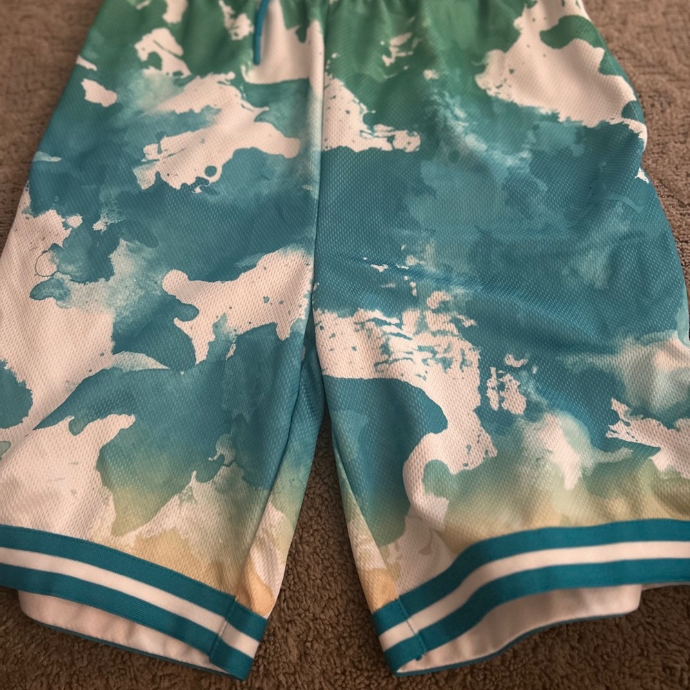 Jordan Kids Teal and White Shorts